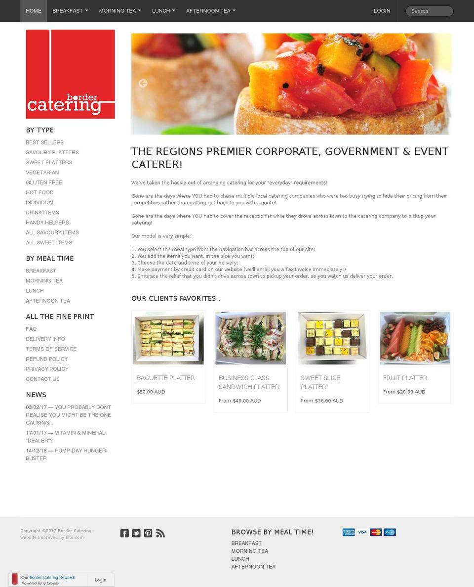 border-catering.com.au shopify website screenshot