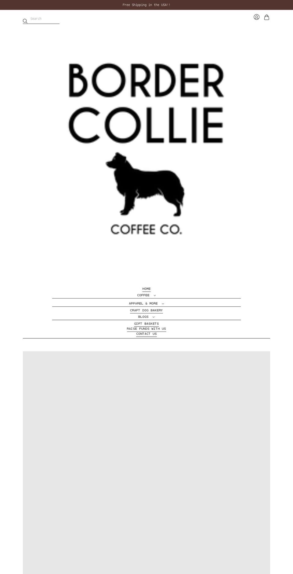 bordercolliecoffeecompany.com shopify website screenshot