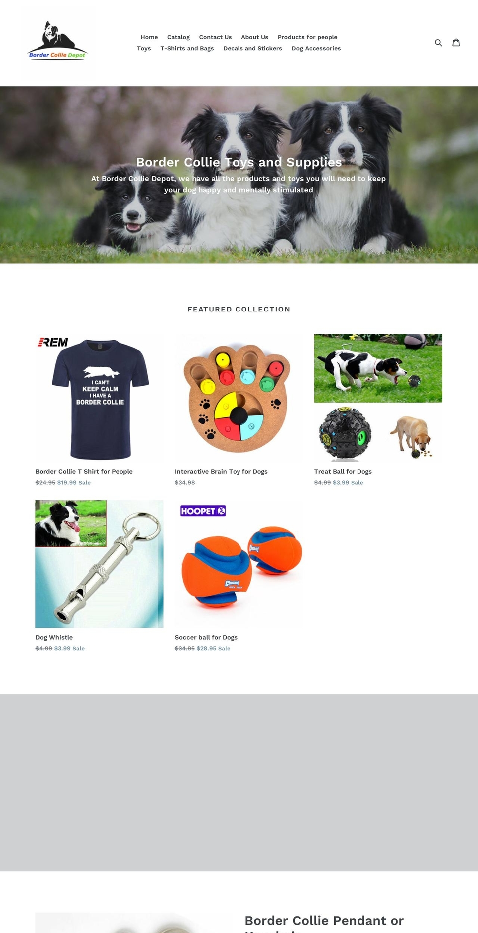 bordercolliedepot.com — Shopify storefront screenshot