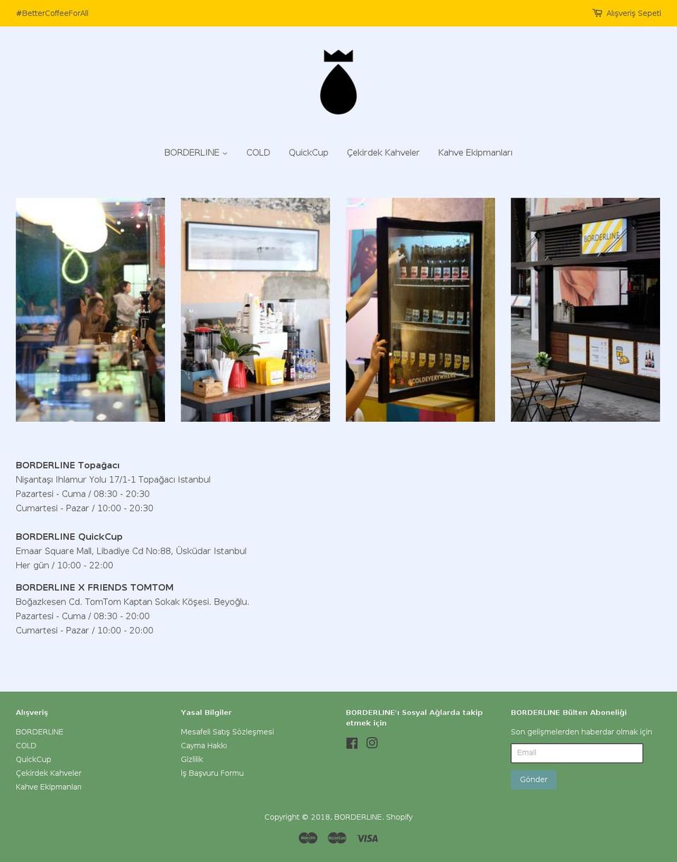 borderline.coffee shopify website screenshot