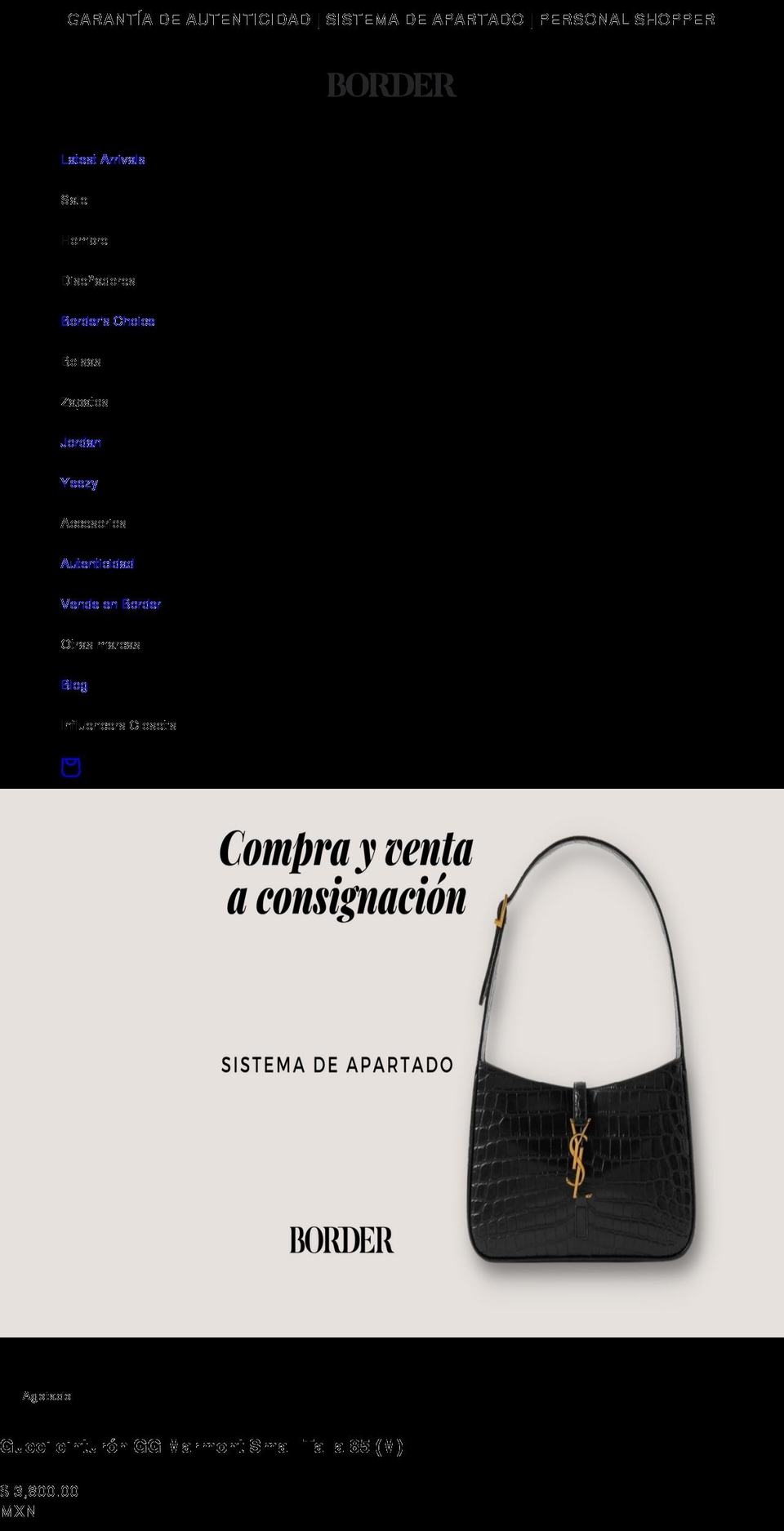 bordermexico.com shopify website screenshot