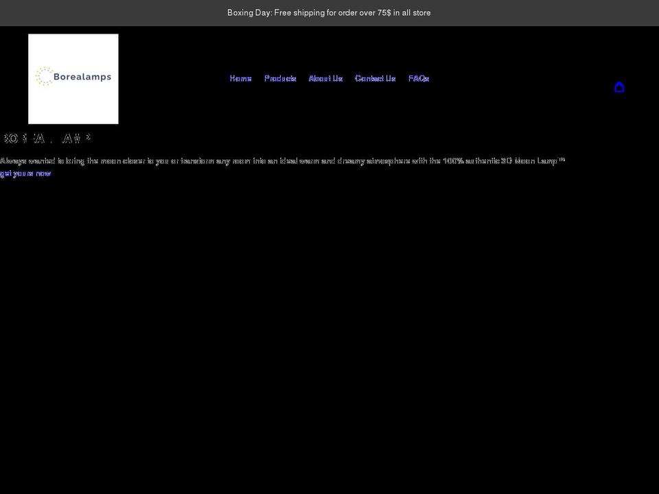 borealamp.com shopify website screenshot