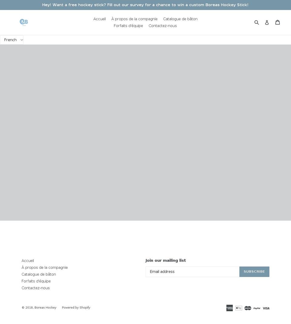 boreashockey.com — Shopify storefront screenshot