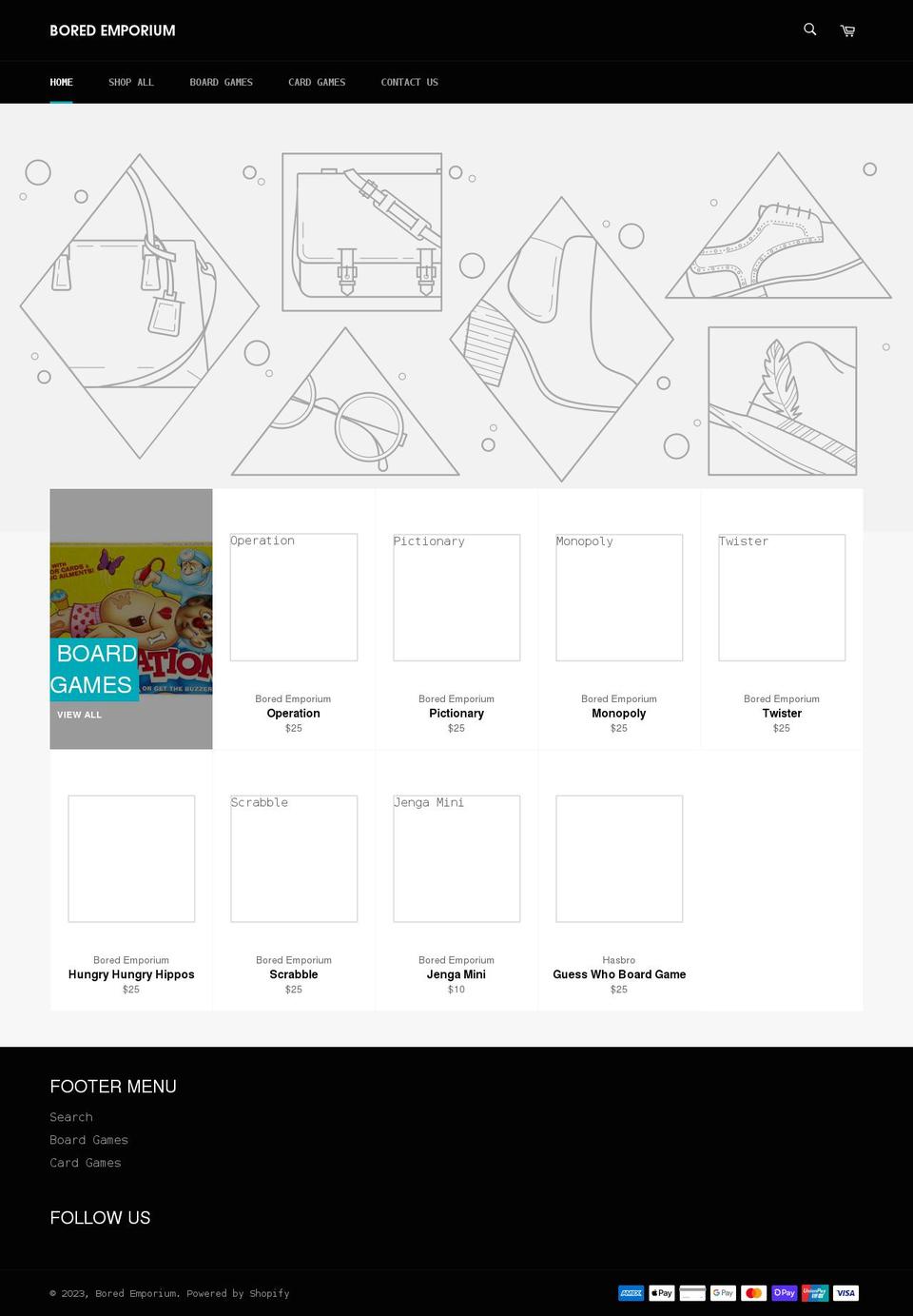 boredemporium.com shopify website screenshot