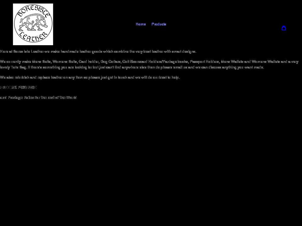boresisleleather.co.uk shopify website screenshot