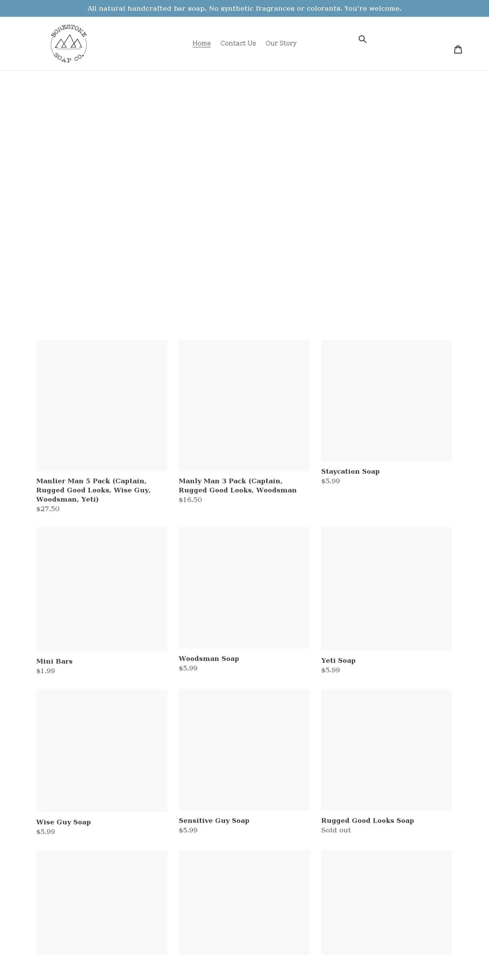 borestonesoap.com shopify website screenshot