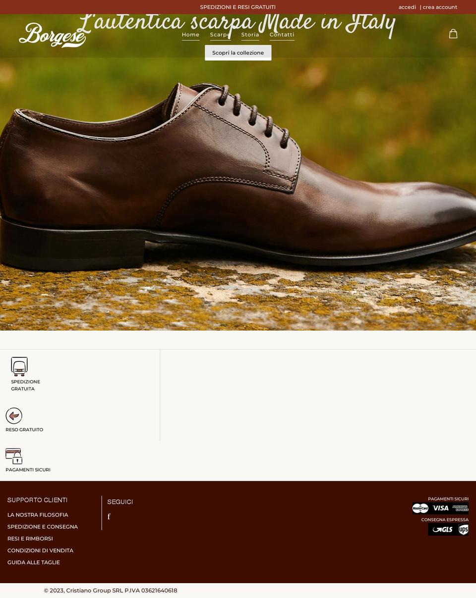 borgese.net shopify website screenshot