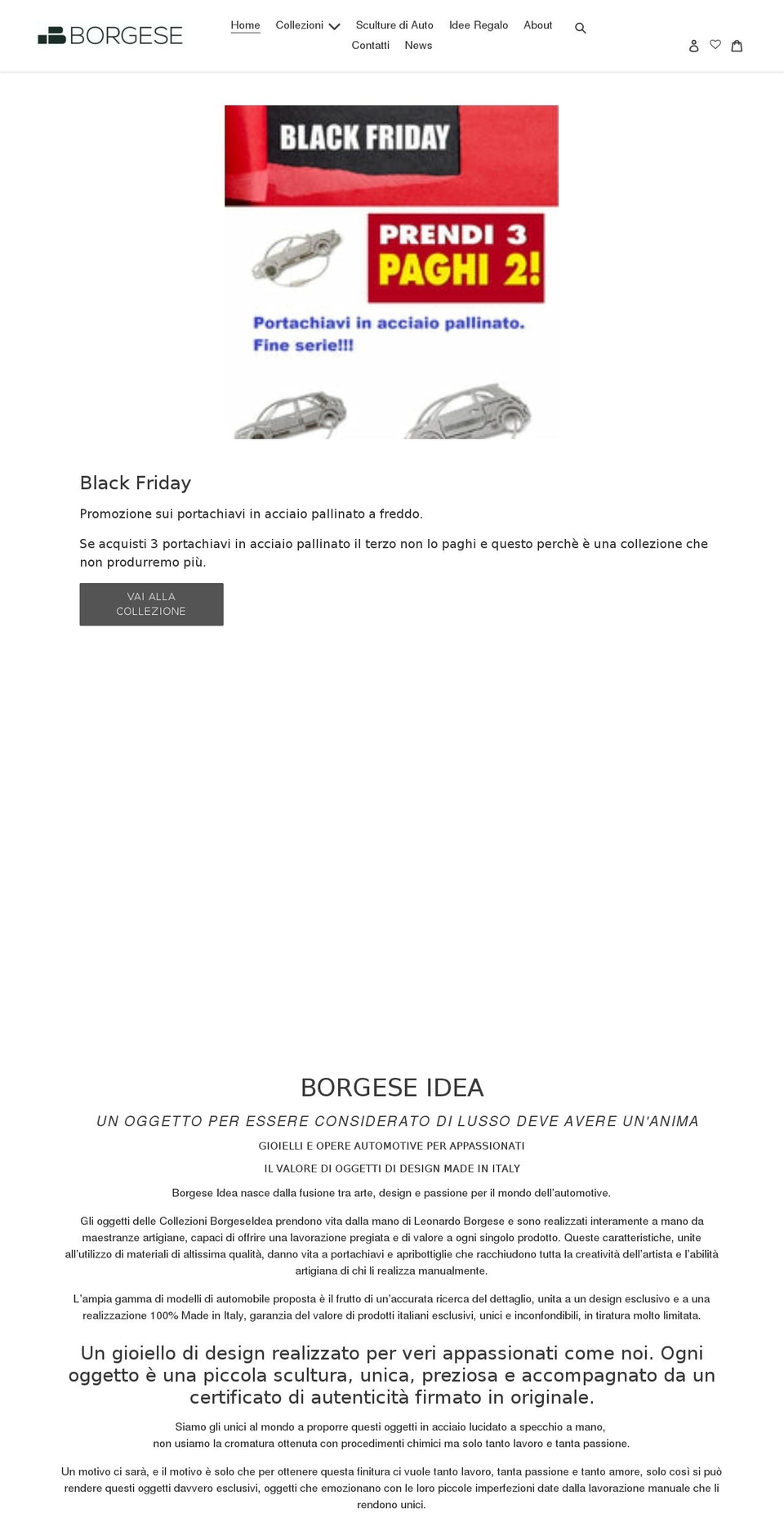 borgeseidea.com shopify website screenshot