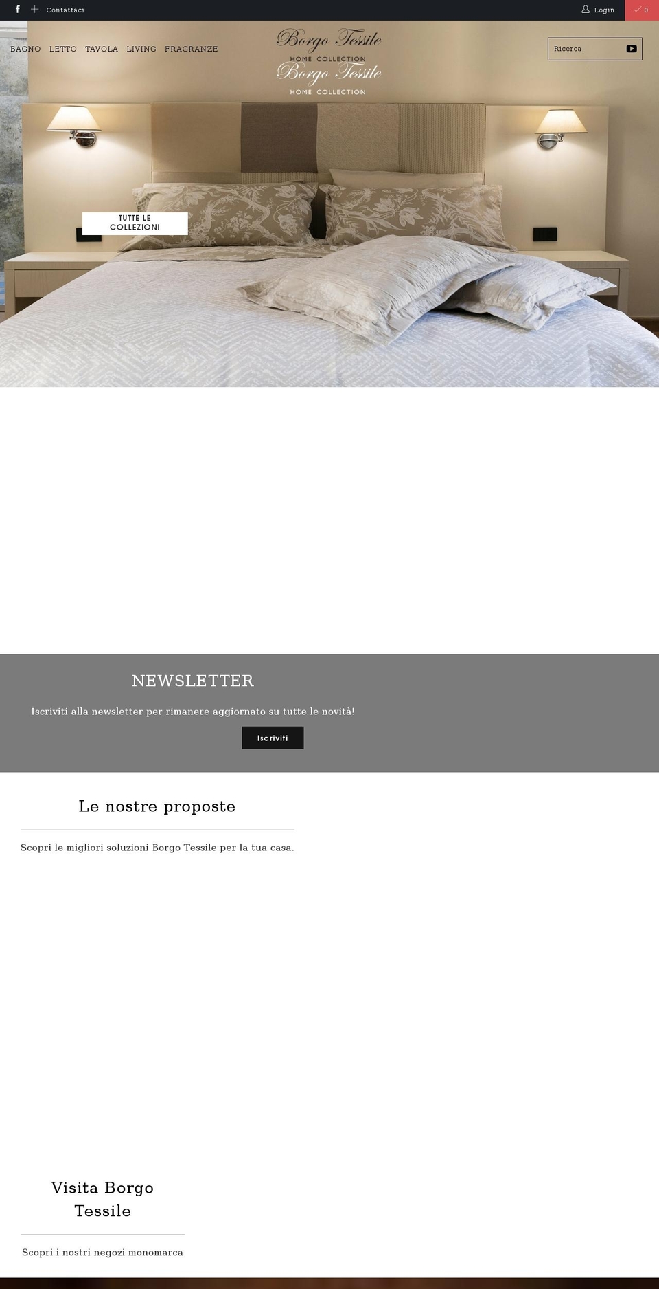 borgotessile.com shopify website screenshot