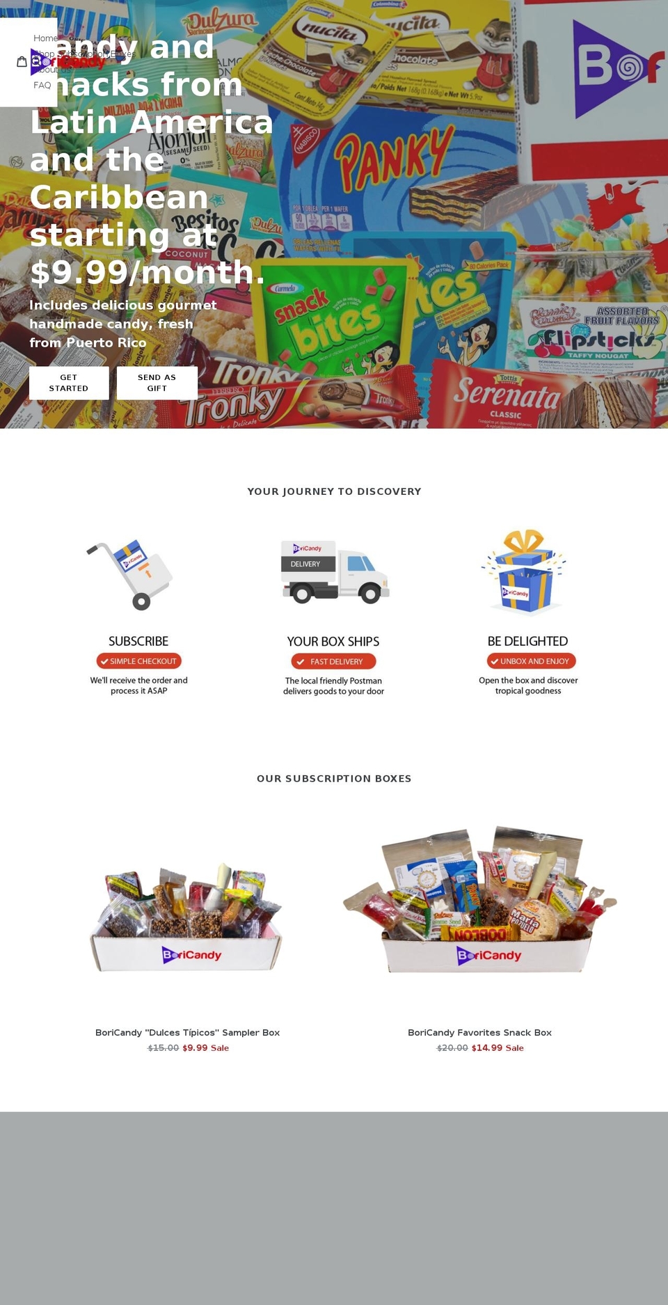 boricandy.com — Shopify storefront screenshot