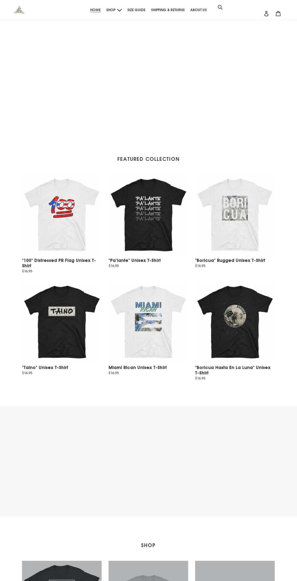 boricuaspirit.com shopify website screenshot
