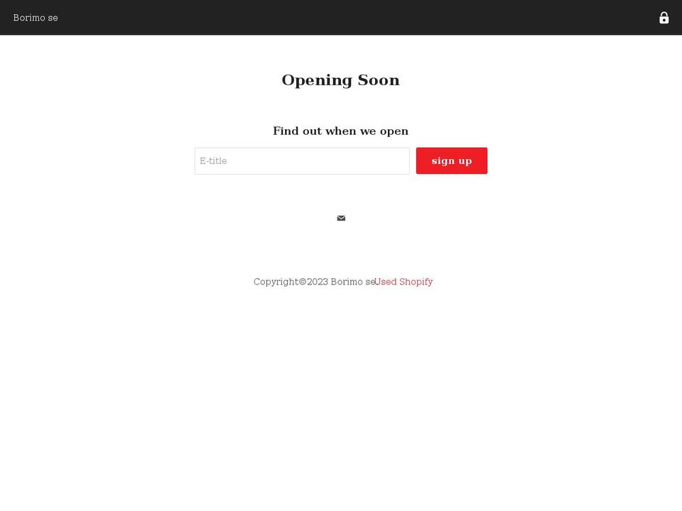 borimo.se shopify website screenshot