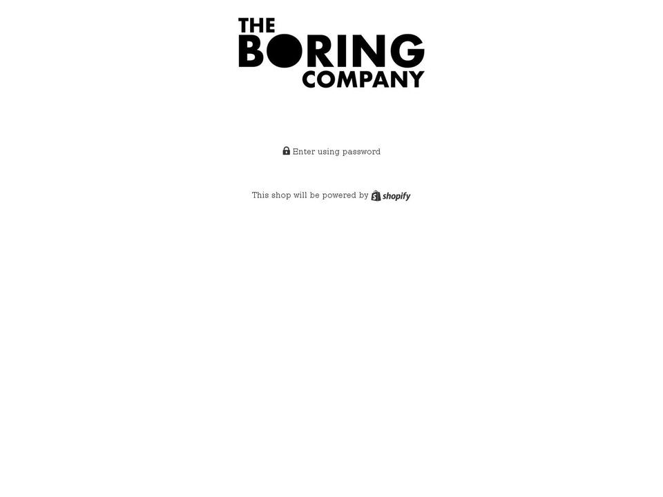 boring-company.myshopify.com shopify website screenshot