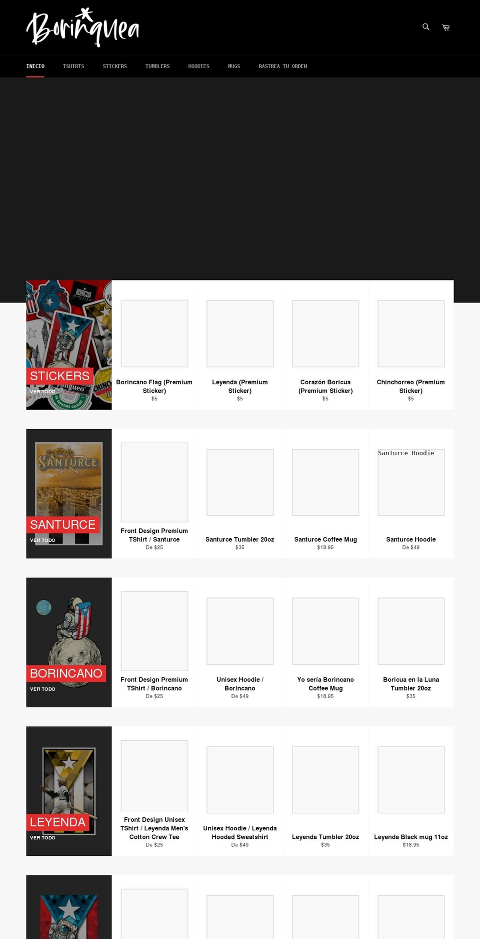 borinquea.com shopify website screenshot