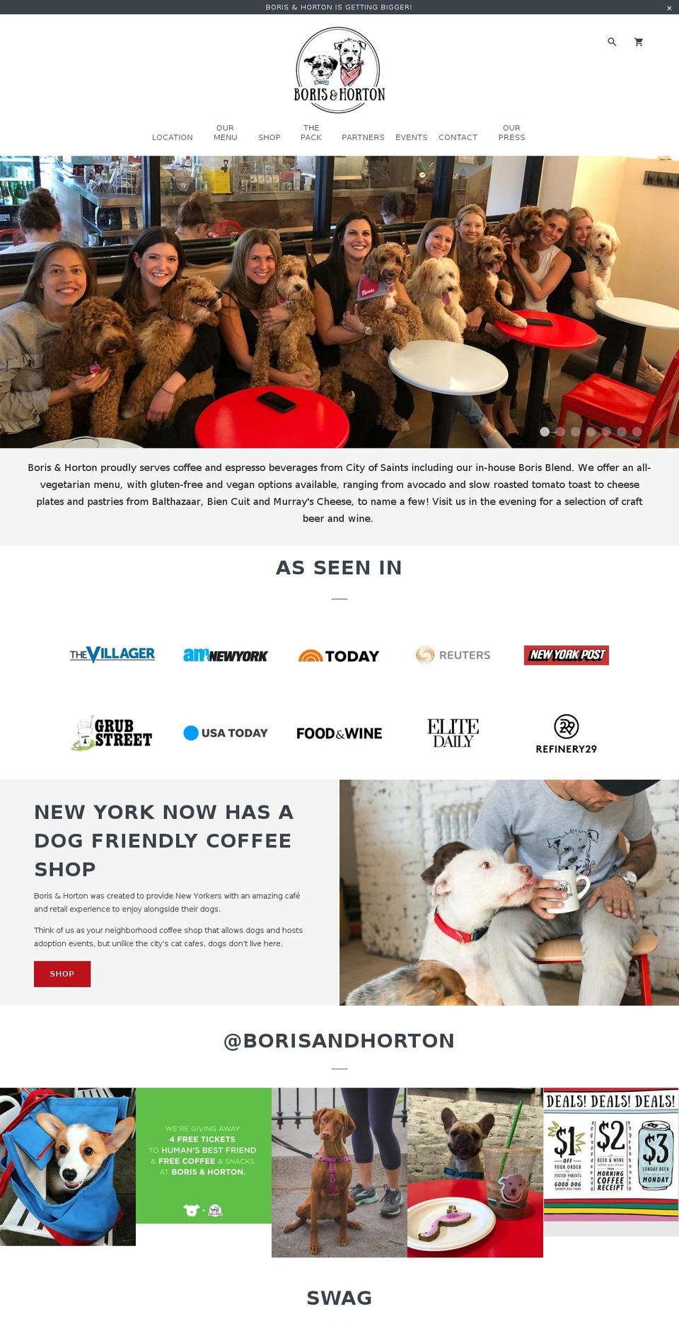 borisandhorton.com shopify website screenshot