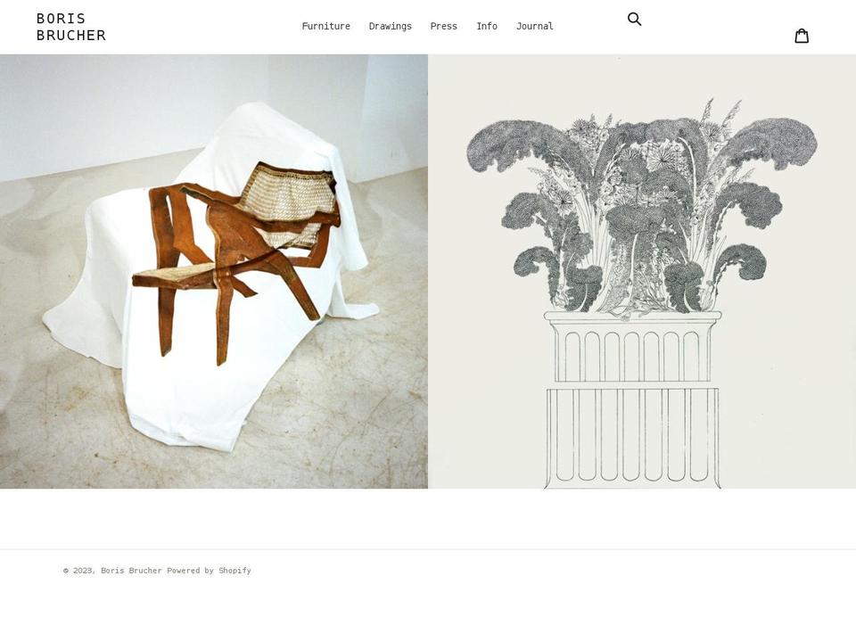 borisbrucher.com shopify website screenshot