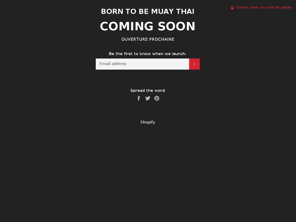 born-to-fight.com — Shopify storefront screenshot