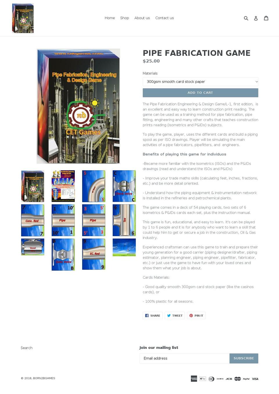 born2bgames.com — Shopify storefront screenshot