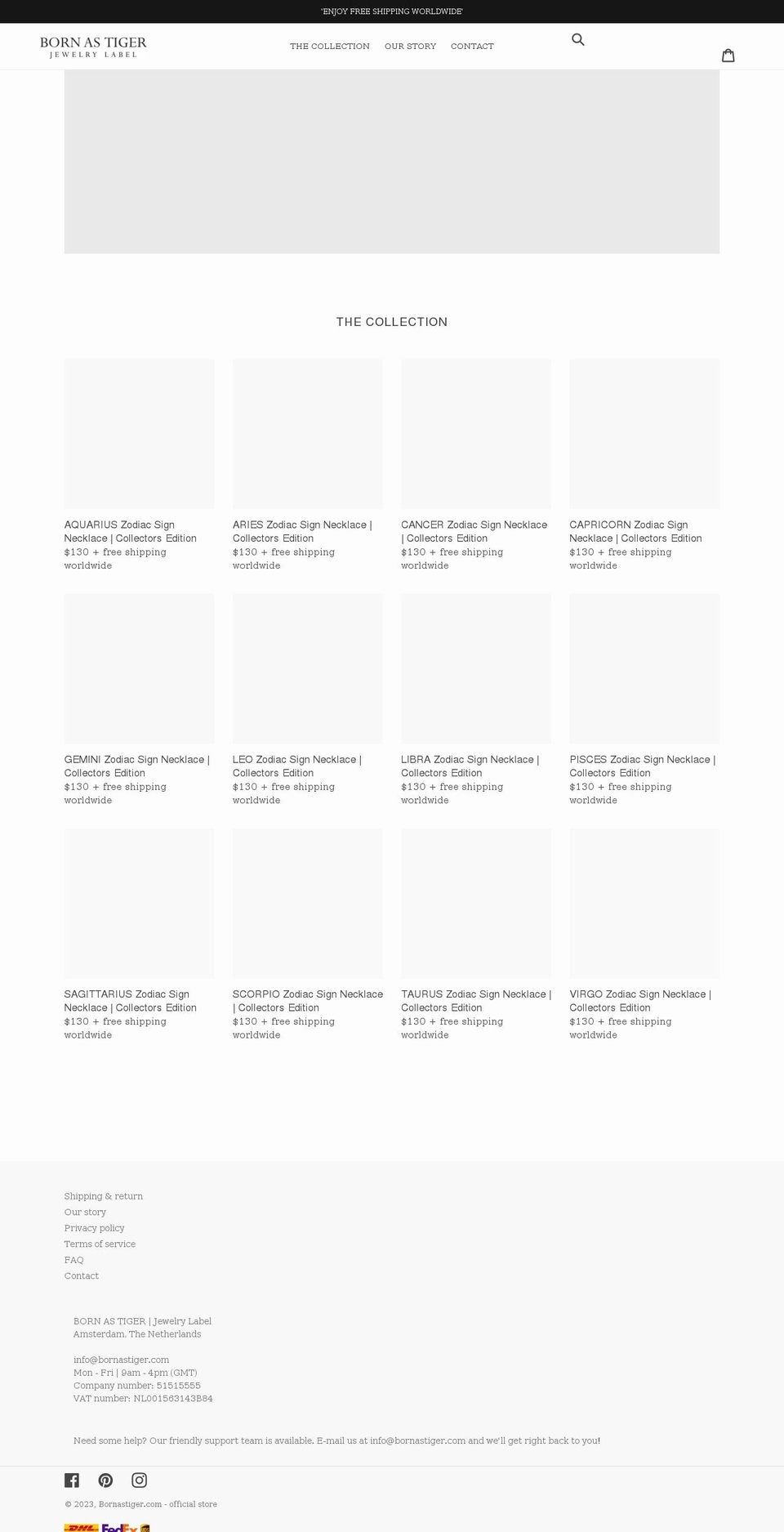 bornastiger.com shopify website screenshot