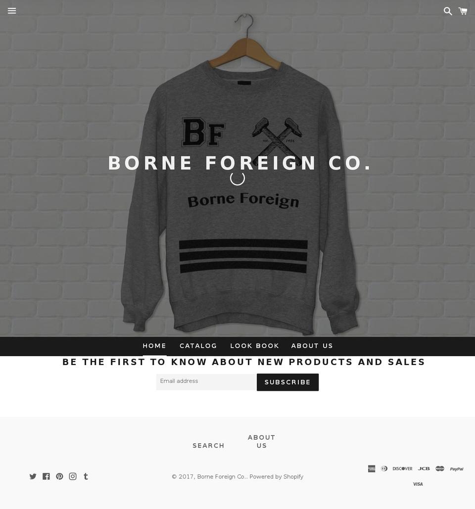 borneforeign.com shopify website screenshot