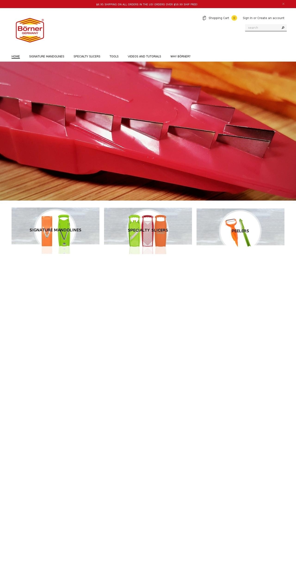 borner-slicer.com shopify website screenshot