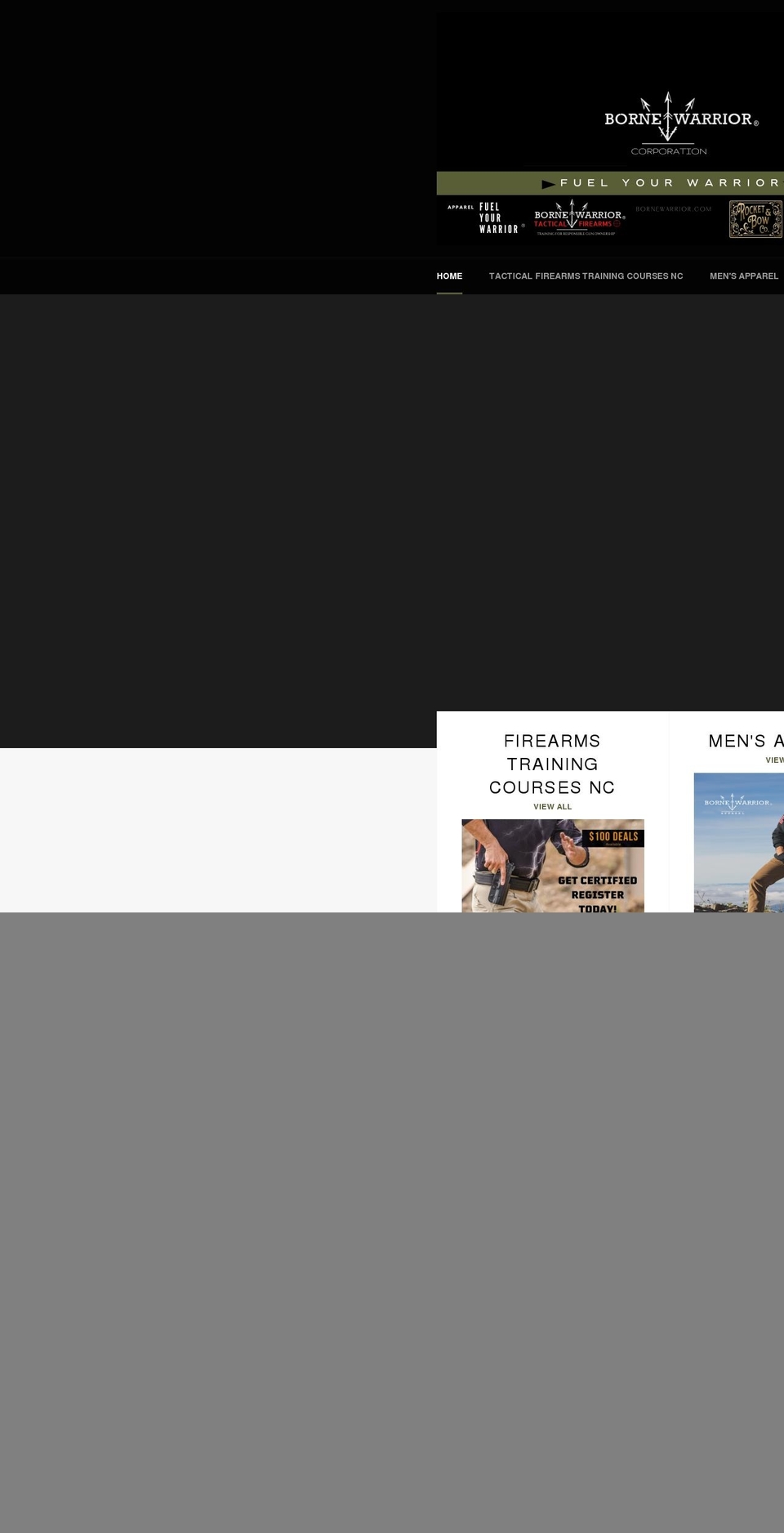 bornewarrior.com shopify website screenshot