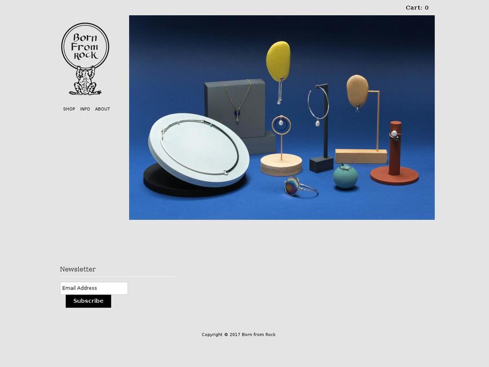 bornfromrock.com shopify website screenshot