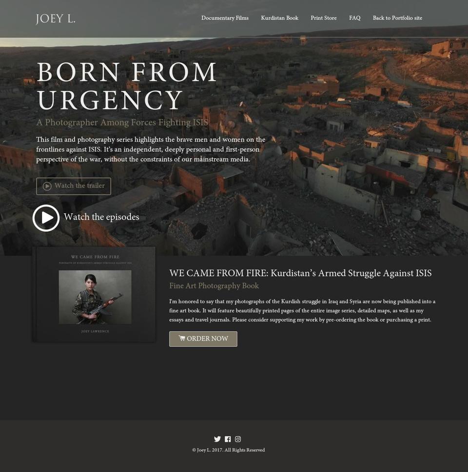 Timber-latest Shopify theme site example bornfromurgency.com