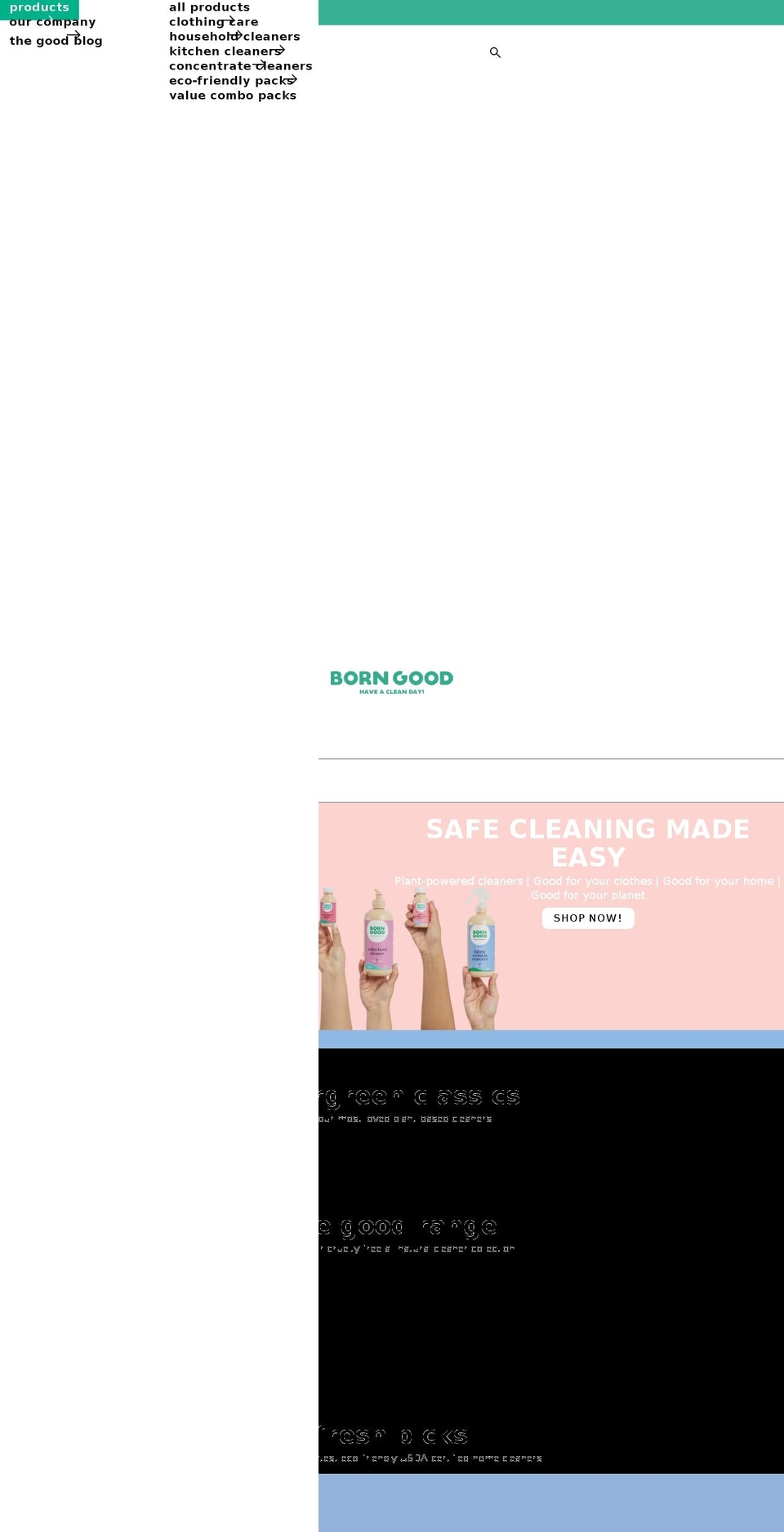 borngood.in shopify website screenshot