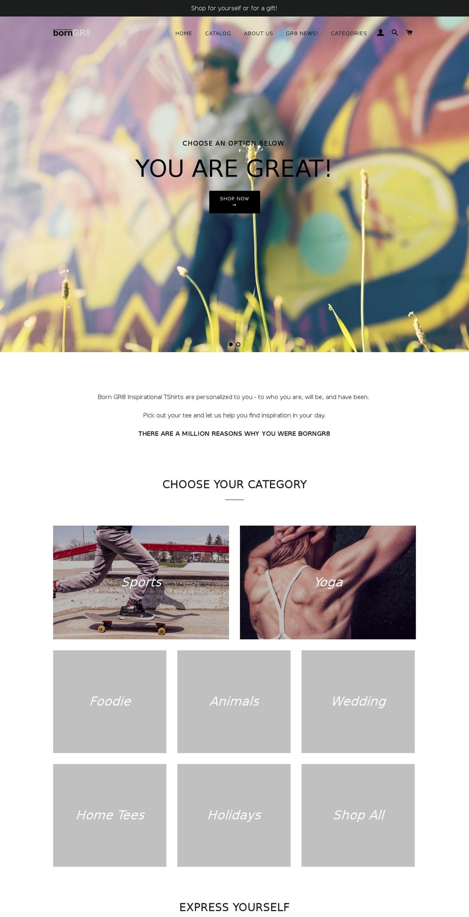 borngr8.com — Shopify storefront screenshot