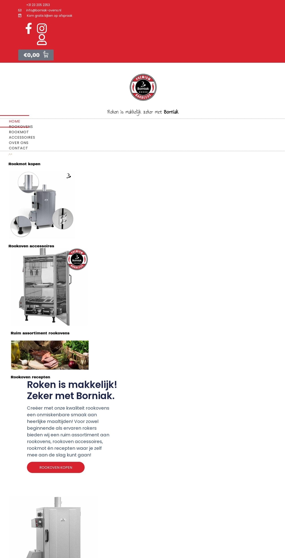 borniak-ovens.nl shopify website screenshot