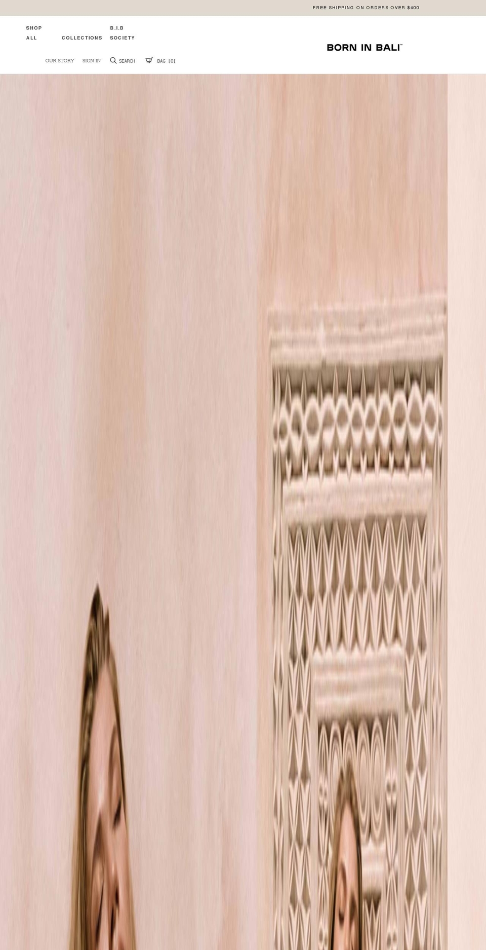 borninbali.com shopify website screenshot