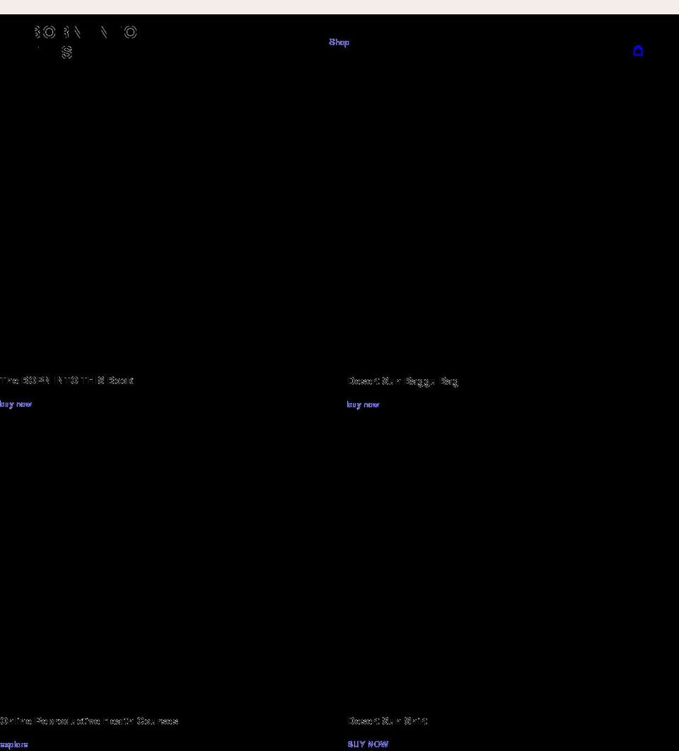 bornintothis.shop shopify website screenshot