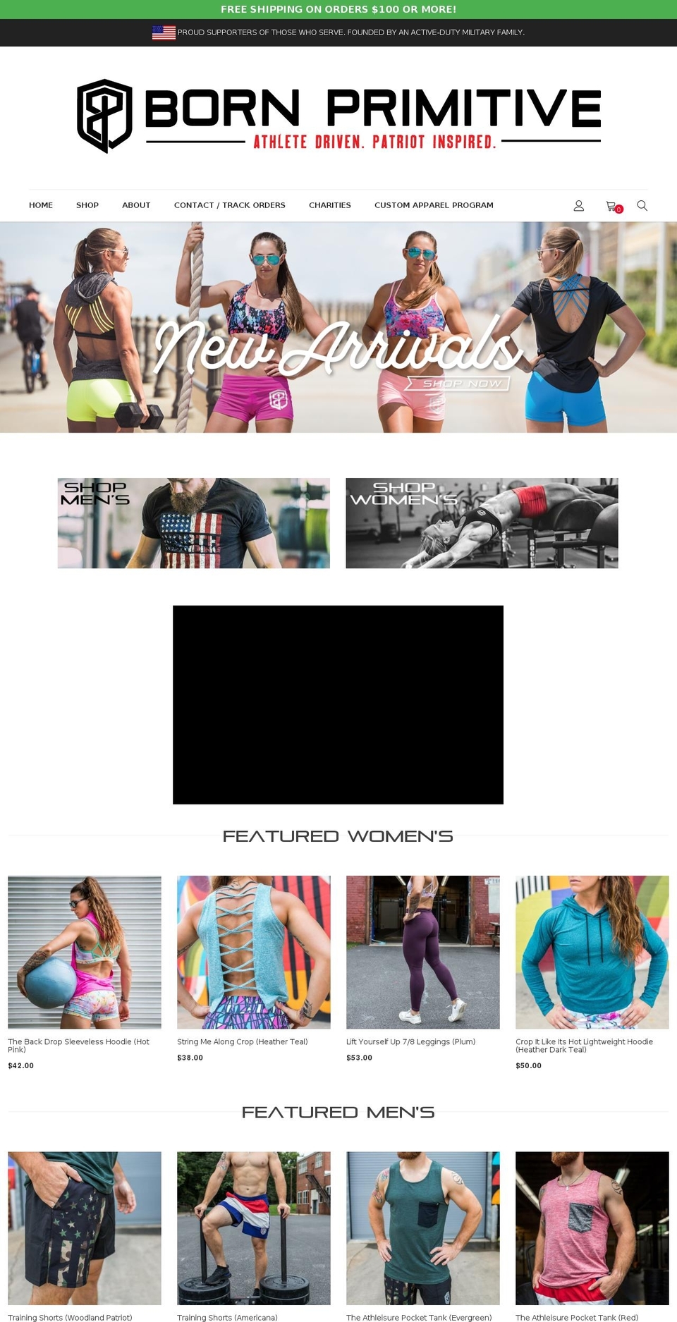 bornprimitive.com — Shopify storefront screenshot