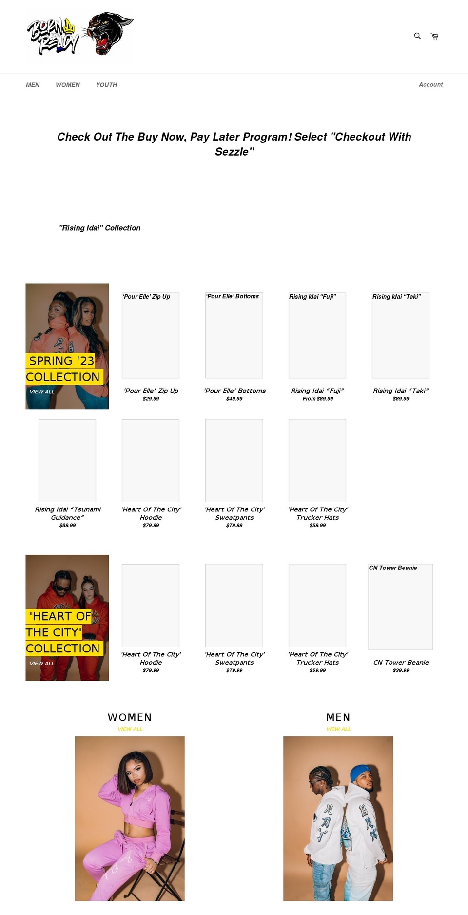 bornreadyinc.com shopify website screenshot