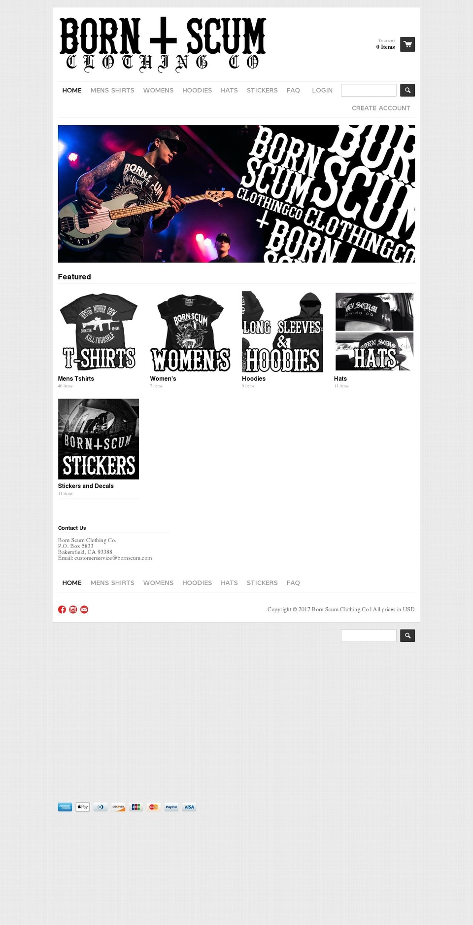 bornscum.com shopify website screenshot