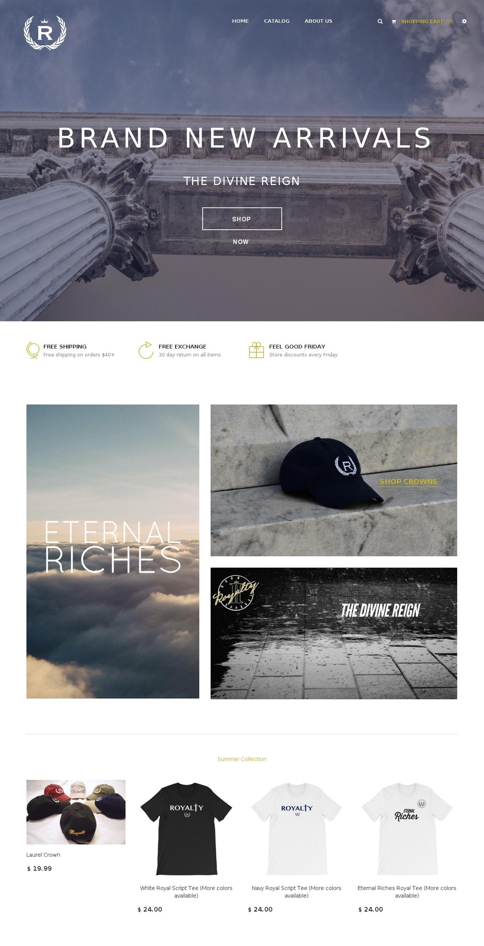 borntoroyaltyapparel.com — Shopify storefront screenshot
