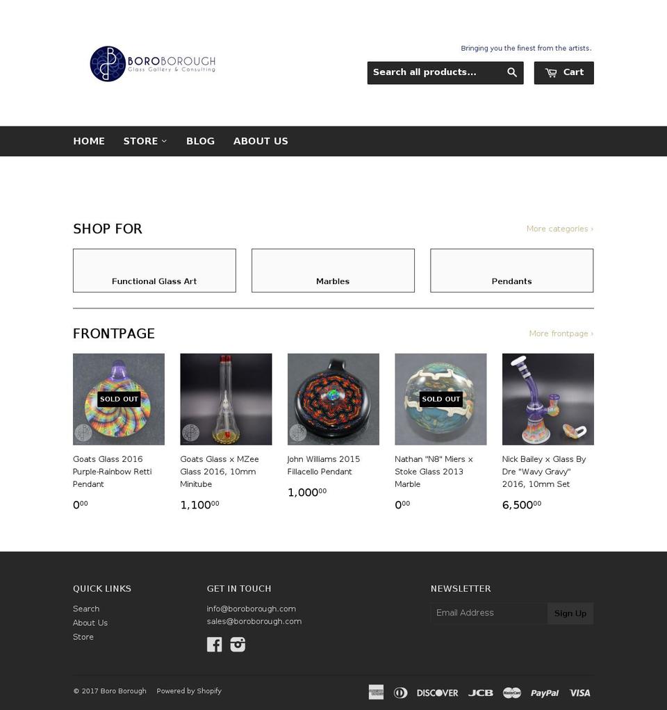 boroborough.com shopify website screenshot