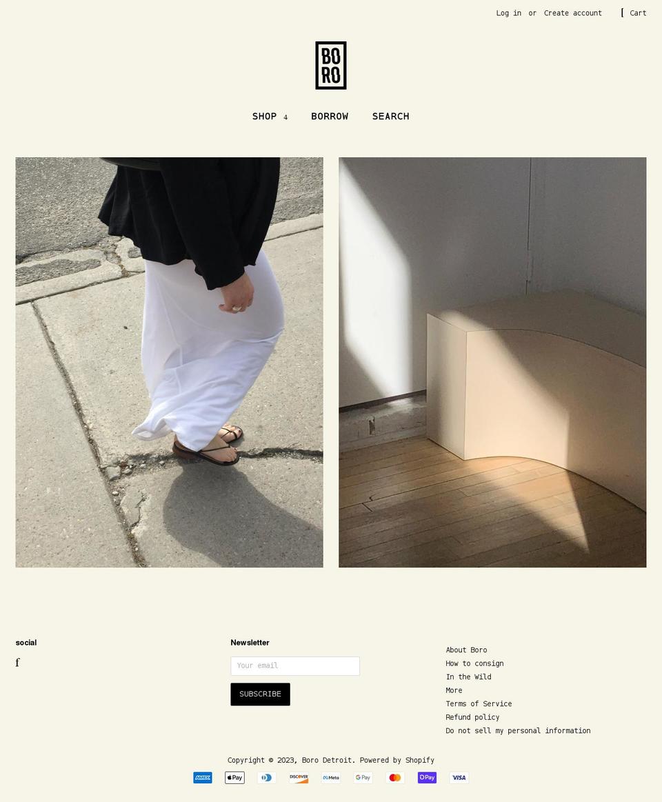 borodetroit.com shopify website screenshot