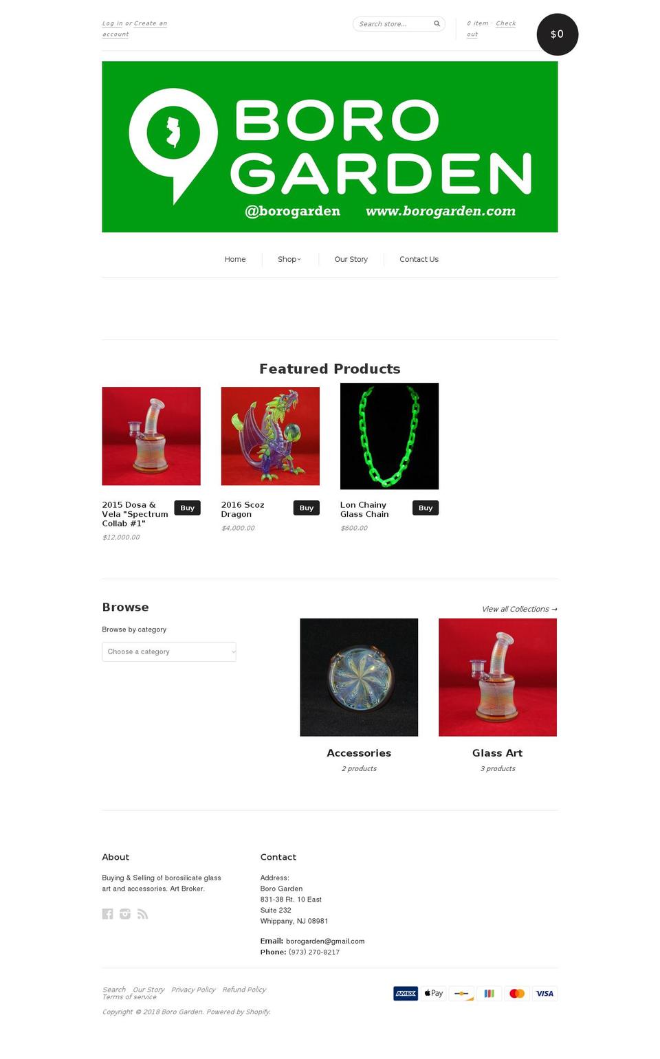 borogarden.com shopify website screenshot