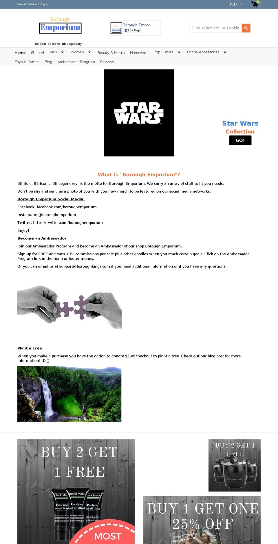 boroughemporium.com — Shopify storefront screenshot
