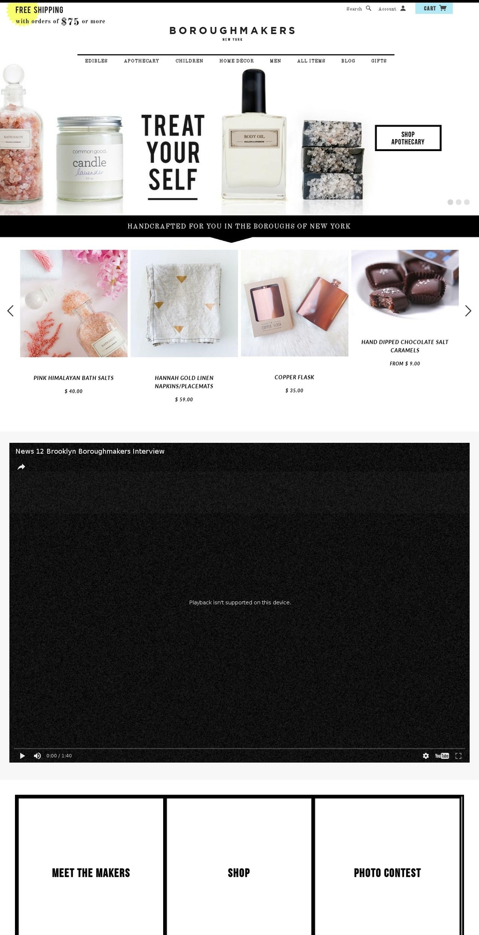 boroughmakers.com shopify website screenshot