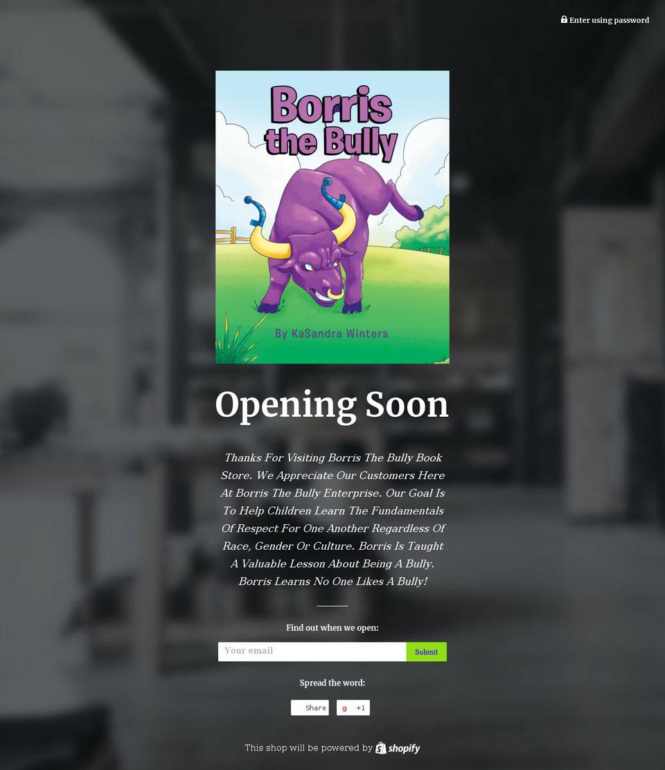 borristhebully.com shopify website screenshot