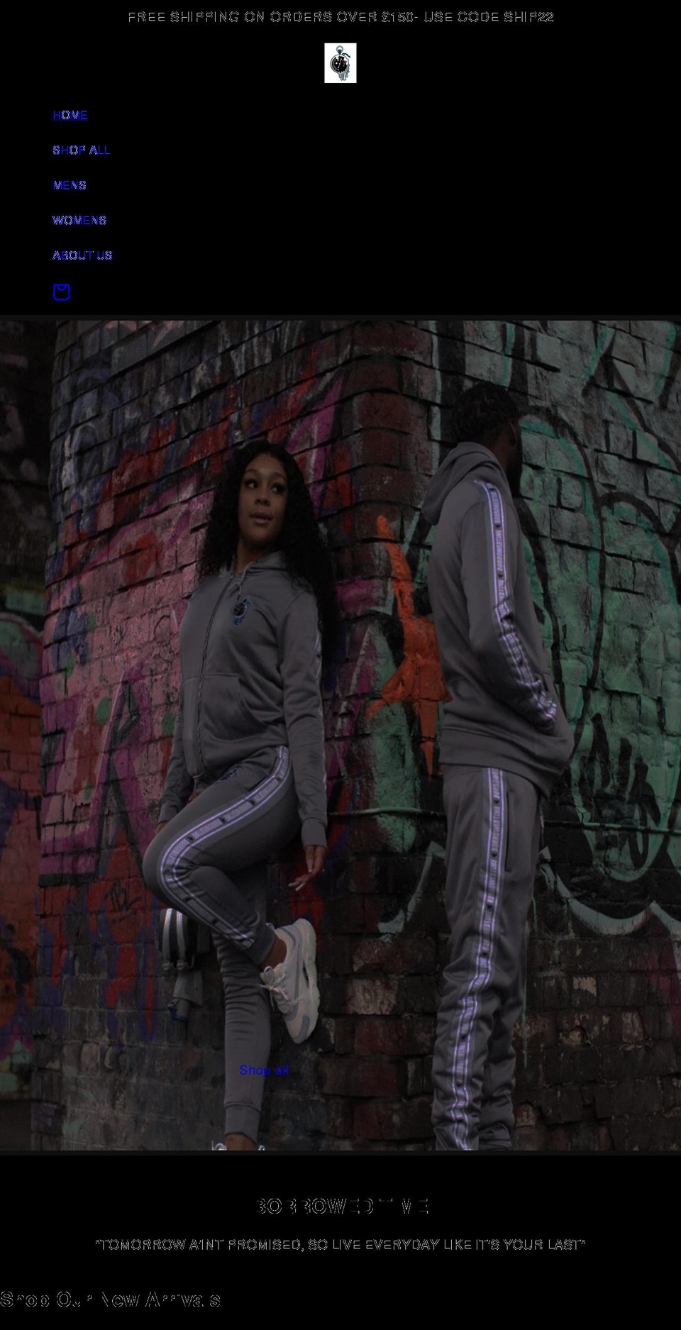 borrowedtimeuk.com shopify website screenshot