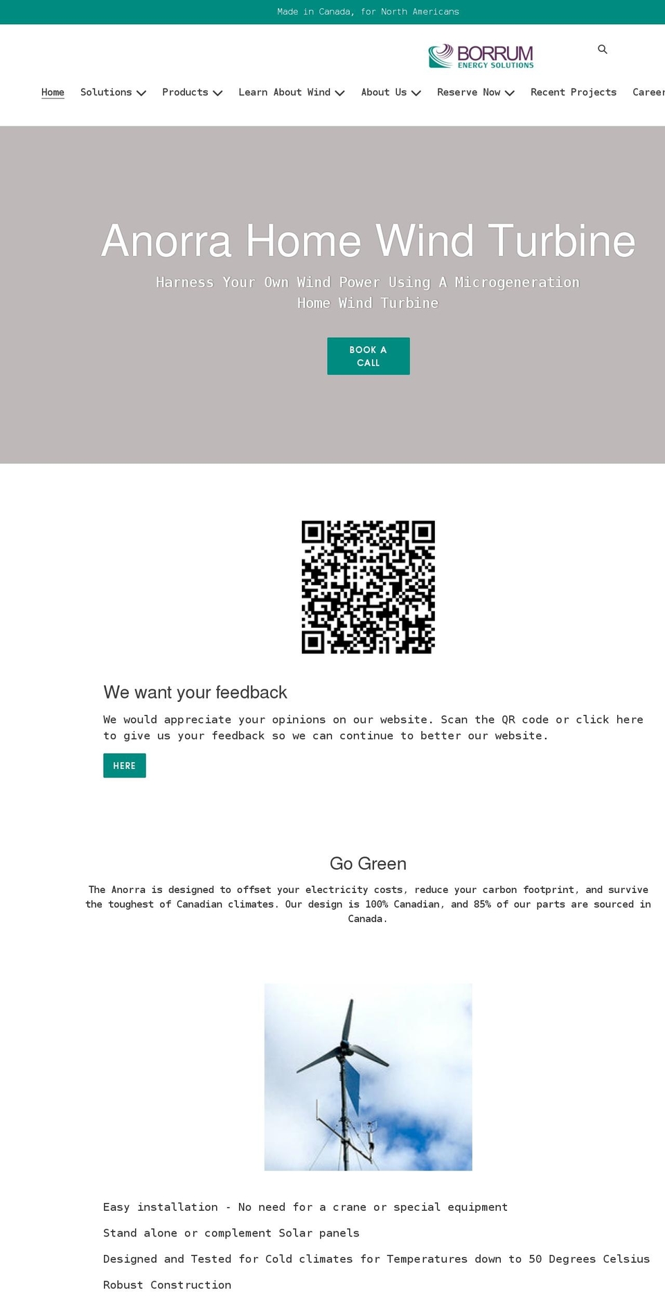 borrumenergysolutions.ca shopify website screenshot