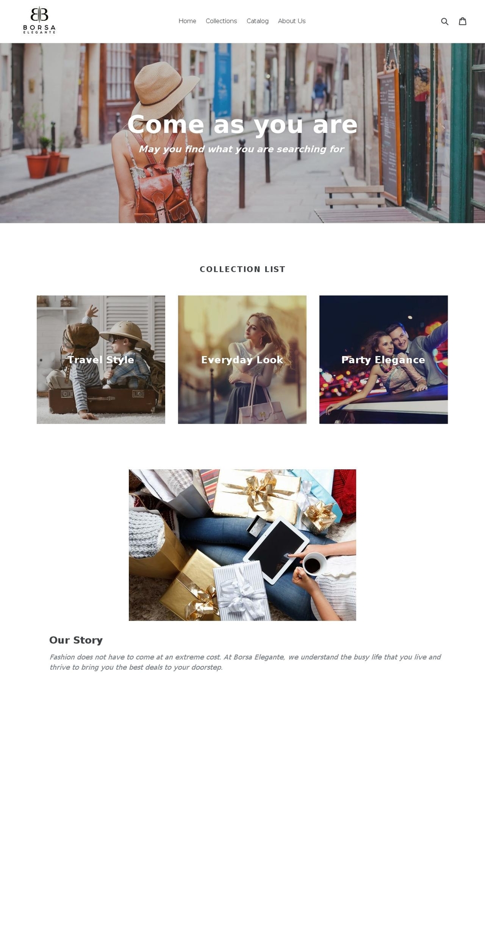 borsaelegante.com — Shopify storefront screenshot
