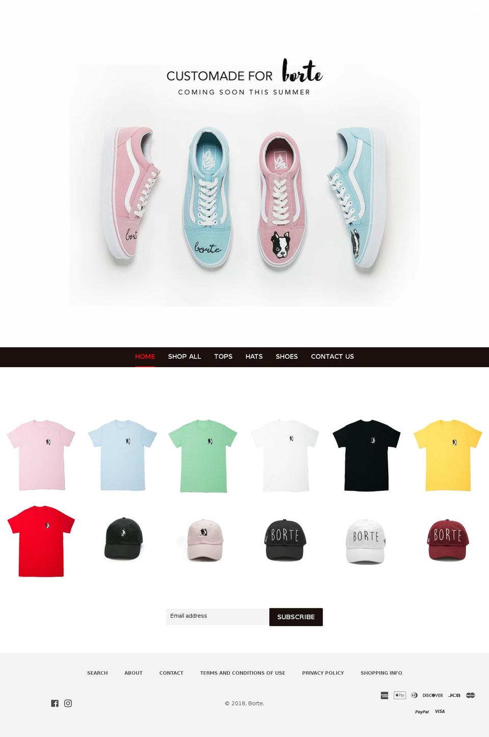 borteusa.com — Shopify storefront screenshot