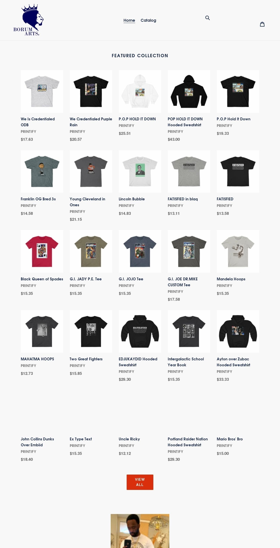 borumarts.com shopify website screenshot