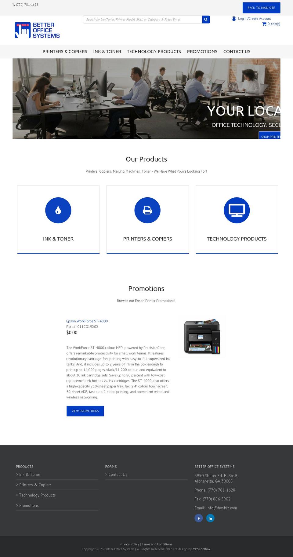 bosbizink.com shopify website screenshot