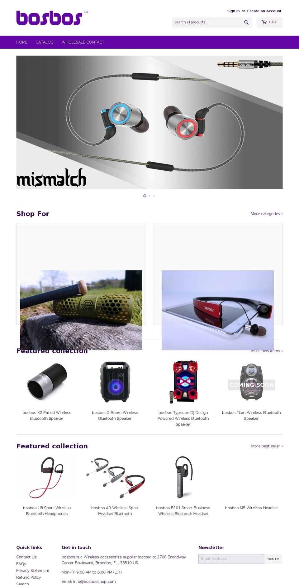 bosbosshop.com shopify website screenshot